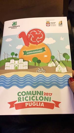 Comuni Ricicloni, premiati da Legambiente Puglia i Comuni virtuosi