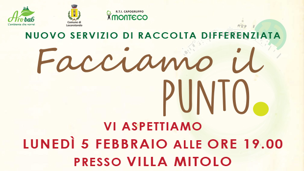 LOCOROTONDO: FACCIAMO IL PUNTO SUL NUOVO SERVIZIO DI RACCOLTA DIFFERENZIATA LOCOROTONDO: FACCIAMO IL PUNTO SUL NUOVO SERVIZIO DI RACCOLTA DIFFERENZIATA